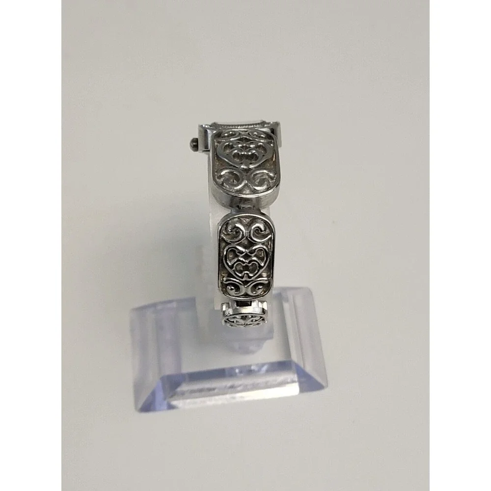 Allude Ladies Gemmed Quartz Watch 22mm Oval Silver‎ Tone Metal Heart Link
